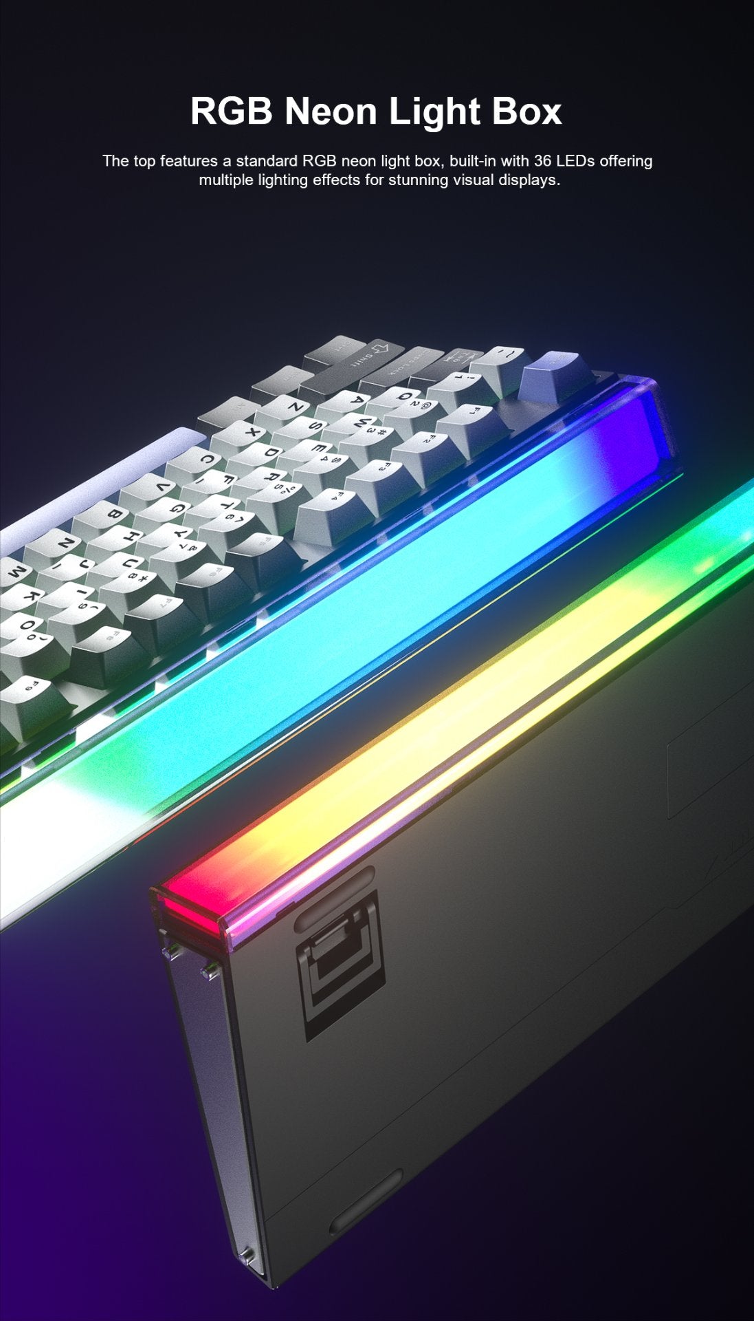 AULA H108 RGB neon light box with 36 LEDs