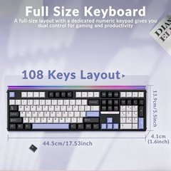 MATHEW X AULA H108 Silent Mechanical Keyboard